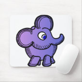 Lila Elefant Mousepad (Mit Mouse)