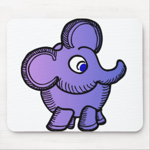 Lila Elefant Mousepad
