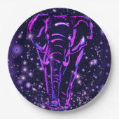 Lila Elefant Papier Teller (Vorderseite)