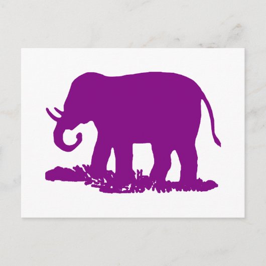 Lila Elefant Postkarte (Vorderseite)
