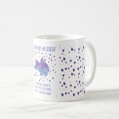 Lila Elefant-Tasse Kaffeetasse (VorderseiteRechts)