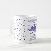 Lila Elefant-Tasse Kaffeetasse (Vorderseite Links)
