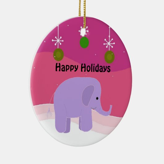 Lila Elefant Weihnachtsschmuck (Rechts)