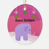 Lila Elefant Weihnachtsschmuck (Links)