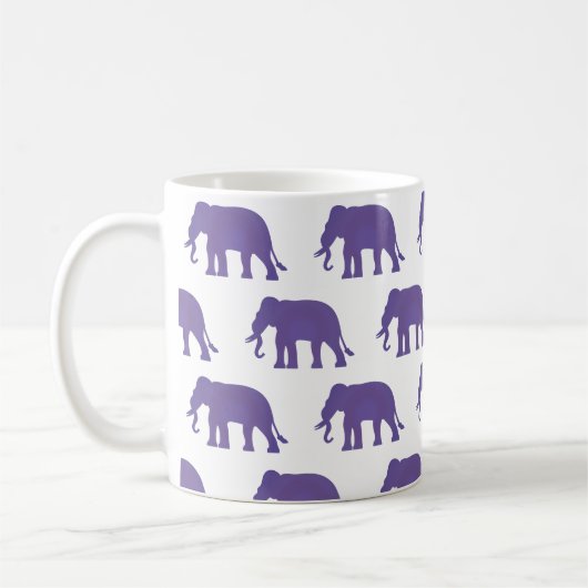 Lila Elefanten Kaffeetasse (Links)