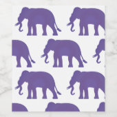 Lila Elefanten Weinetikett (Einzelnes Label)