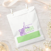 Lila Elefantenbaby-Dusche personalisiert Gefälligk Geschenktütchen (Ausgeschnitten)
