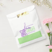 Lila Elefantenbaby-Dusche personalisiert Gefälligk Geschenktütchen (Versiegelt)