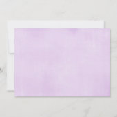 Lila Elefantenbrause Einladung (Rückseite)