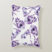 Lila Elefantenmädchen Individuelle Name Kissen (Rückseite(Vertikal))