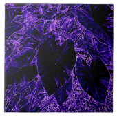 Lila Elefantenohren Colocasia Taro Fliese (Vorderseite)