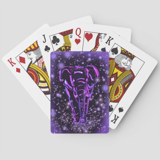 Lila Elefantenspielkarten Spielkarten (Rückseite)
