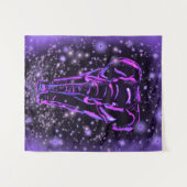 Lila Elefantentapestry beim Spaziergang in der frü Wandteppich (Vorderseite (Horizontal))