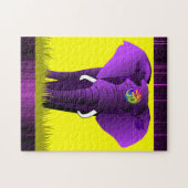 Lila Elefantpuzzlespiel Puzzle (Horizontal)