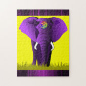 Lila Elefantpuzzlespiel Puzzle (Vertikal)
