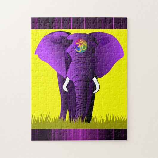 Lila Elefantpuzzlespiel Puzzle (Vertikal)
