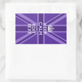 Lila Elegance Behalte Ihre Textunionsbuchse beruhi Rechteckiger Aufkleber (Tasche)