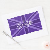 Lila Elegance Behalte Ihre Textunionsbuchse beruhi Rechteckiger Aufkleber (Umschlag)