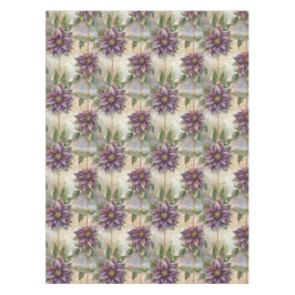 Lila Elegance Luxe Poinsettia & Holly Weihnachten Tischdecke