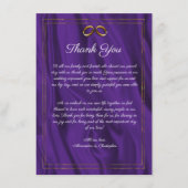 Lila Elegance Wedding Rings Vielen Dank Begleitkarte (Vorderseite)