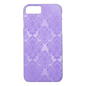 Lila Elegant Damask Case-Mate iPhone Hülle (Rückseite)