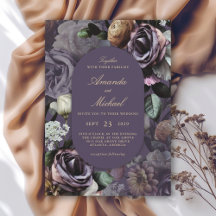 Lila Elegant Dark Moody Floral Wedding
