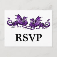 Lila Elegant-Dragons-Reaktion Postkarte