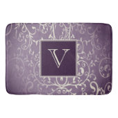 Lila Elegant Geblüht Monogramm-Bath-matte Badematte (Vorderseite)