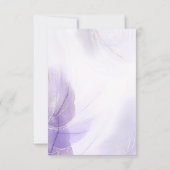Lila Elegant Lavender Wedding RSVP Karte (Rückseite)