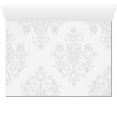 lila elegante Damaskat-Sitzkarte (Innenansicht Horizontal (Unten))