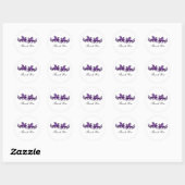 Lila Elegante Dragons Danke Stickers (Blatt)