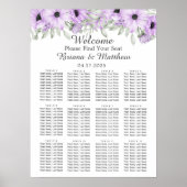 Lila Elegante Hochzeit der Wasserfarben Poster (Vorne)