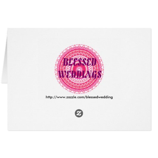 Lila elegante Hochzeitskarten (Rückseite Horizontal)