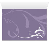 Lila elegante Hochzeitskarten (Innenansicht Horizontal (Unten))