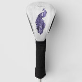 Lila Elegante Peacock Golf Head Cover Golf Headcover (Vorderseite)