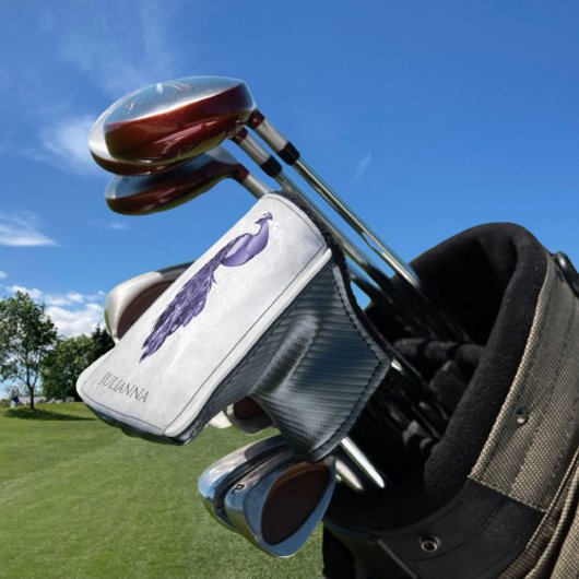 Lila Elegante Peacock Golf Head Cover Golf Headcover