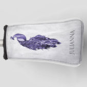 Lila Elegante Peacock Golf Head Cover Golf Headcover (Vorderseite)