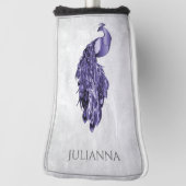 Lila Elegante Peacock Golf Head Cover Golf Headcover (Rotieren 90)