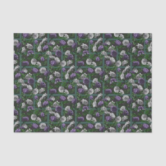 Lila Elegante Rose Seidenpapier (Vorderseite)