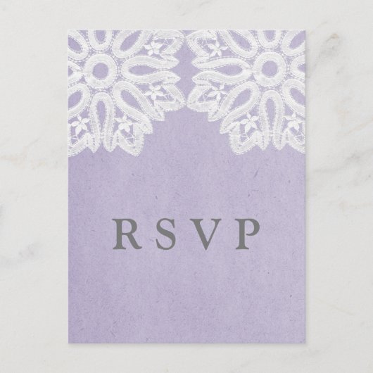 Lila Elegante Spitzen UAWG Postkarte (Vorderseite)