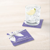 Lila Elegante Tiffany Extravagant Party Tablette Rechteckiger Pappuntersetzer (Vor Ort)