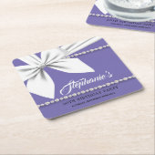 Lila Elegante Tiffany Extravagant Party Tablette Rechteckiger Pappuntersetzer (angewinkelt)