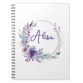 Lila Elegante Wildblume Boho Notizblock (Vorderseite)