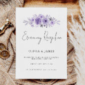 Lila Eleganter Minimalistischer Abend Empfang Einladung