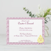 Lila Eleganter Osterfeiertag - Einladung (Stehend Vorderseite)