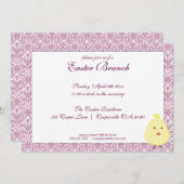Lila Eleganter Osterfeiertag - Einladung (Vorne/Hinten)
