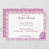 Lila Eleganter Osterfeiertag - Einladung (Vorne/Hinten)