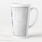 Lila Eleganter Pfau Personalisierte Latte-Tasse Milchtasse (Rechts)