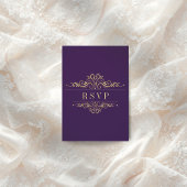 Lila, eleganter Rahmen RSVP Karte