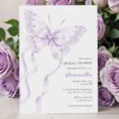 Lila elegantes Butterfly-Brautparty Einladung